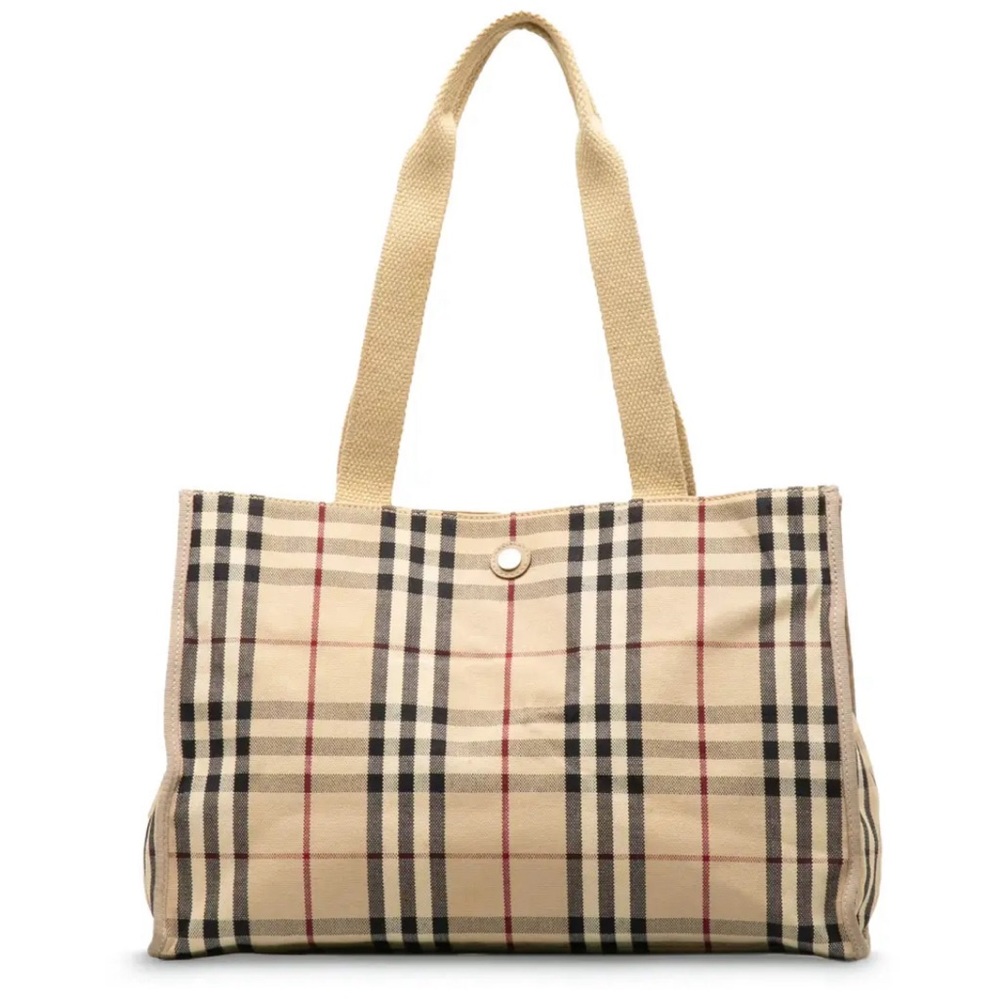 Burberry Pre-Loved Canvas Tote Bag